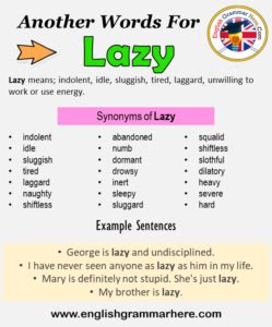 lazy synonym|synonyme de lazy.